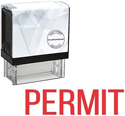 StampExpression - Permit Office Self Inking Rubber Stamp - Red Ink (A-5347) in Kuwait