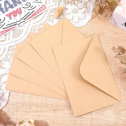 240 Pcs Brown Envelopes Premium 4 x 6in Envelopes with Contour Flap - 120 GSM Invitation Envelope for Wedding, Graduation, Greeting Cards and Business Correspondence in Kuwait