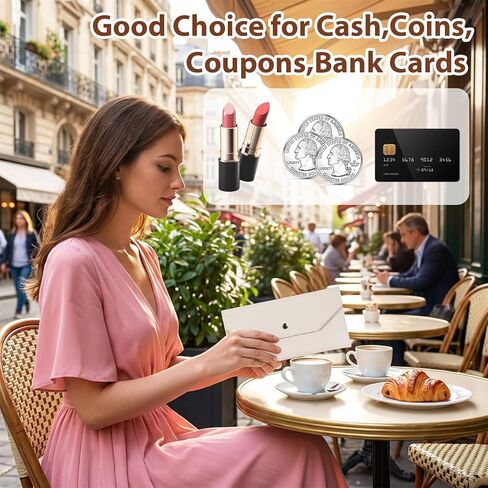 4Pcs Pu Leather Cash Envelope Wallet, Reusable Cash Holder for Women 4 Colors Money Envelopes Bag Budget Stuffing Wallet Reusable Budget Holder for Money Cards Men Women in Kuwait
