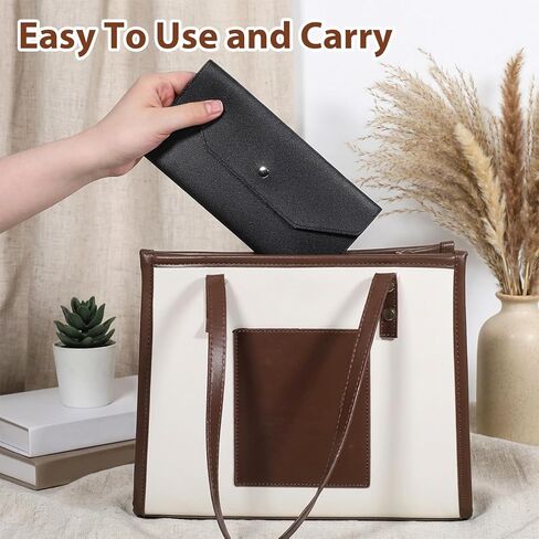 4Pcs Pu Leather Cash Envelope Wallet, Reusable Cash Holder for Women 4 Colors Money Envelopes Bag Budget Stuffing Wallet Reusable Budget Holder for Money Cards Men Women in Kuwait