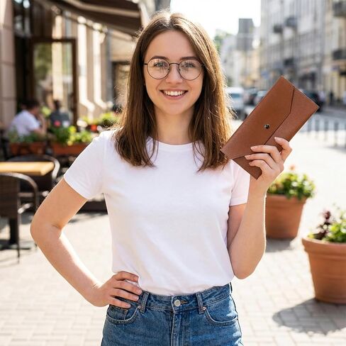 4Pcs Pu Leather Cash Envelope Wallet, Reusable Cash Holder for Women 4 Colors Money Envelopes Bag Budget Stuffing Wallet Reusable Budget Holder for Money Cards Men Women in Kuwait