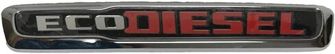 (J) Black Red ECO DIESEL CHROME EMBLEM Badge For All Jeep Grand Cherokee Ram 1500 (ECO DIESEL) in Saudi Arabia