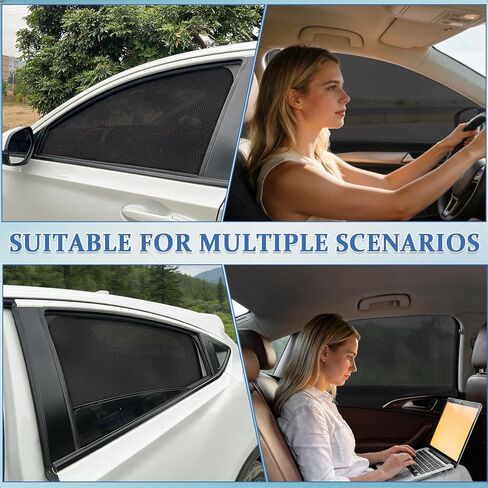 Car Window Shades,2 Pack Car Side Window Sunshade,Breathable & Retractable Car Window Shade for Baby,Universal Fit Most of Cars,Glare Shield,Protect Privacy(Front Windows) in Saudi Arabia