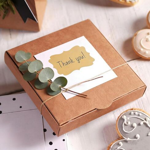 1Roll/250Pcs Kraft Brown Blank Label Stickers - Self-Adhesive Vintage Decorative Tags for Mason Jars, Gift Wrapping, Food Storage, Bakery & DIY Crafts in Kuwait