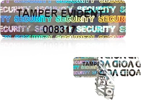580pcs Hologram Tamper evident Stickers with Unique Serial Number Security Genuine Warranty Seal Labels Tamper Proof Stickers(Silver,1 inch x 0.3 inch,GQYH) in Saudi Arabia