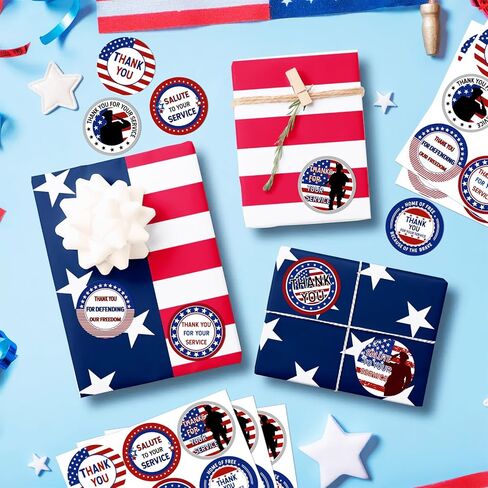 2 Inch Thank You for Your Service Stickers for Veterans Day Patriotic Thank You Sticker Veterans Day Appreciation Gifts Military Labels for Memorial Independence Day Party Favor Supplies 108 PCS in Saudi Arabia