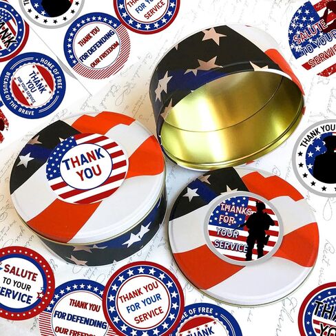 2 Inch Thank You for Your Service Stickers for Veterans Day Patriotic Thank You Sticker Veterans Day Appreciation Gifts Military Labels for Memorial Independence Day Party Favor Supplies 108 PCS in Saudi Arabia
