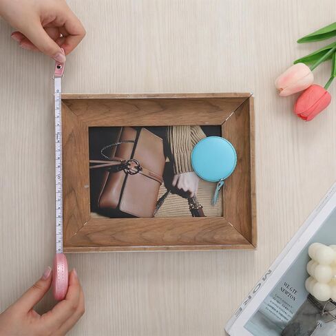 2 Pcs Body Measuring Tape, Leather Tape-Measuring, Soft Tape Measure Retractable, Double-Sided Retractable Small Tape-Measure, Measuring Tapes for Sewing, Clothing, Craft, Body (Blue, Pink, 1.5m) in Saudi Arabia