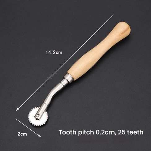 Leather Marking Wheel Tailoring Pattern Making Tool Roller, Style: Standard Steel Tooth Handle in Kuwait