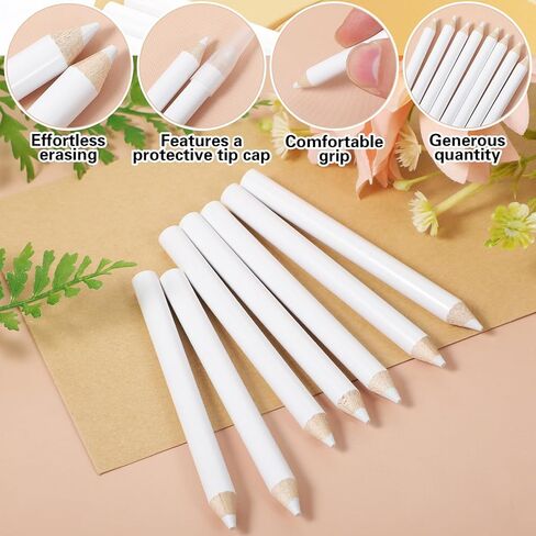 15 PCS Fabric Marking Pencils for Sewing, Washable Sewings Pencil with Tip Caps, White Fabric Pens for Sewing for Quilting, Sewings, Dressmaking Supplies in Kuwait