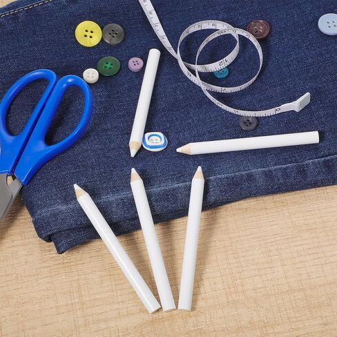 15 PCS Fabric Marking Pencils for Sewing, Washable Sewings Pencil with Tip Caps, White Fabric Pens for Sewing for Quilting, Sewings, Dressmaking Supplies in Kuwait