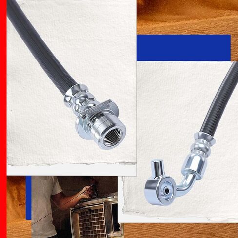 JC Whitney JFBAJCWBHH00271 Set of 2 Rear Left & Right Brake Hydraulic Hoses - Compatible with Honda CR-V 2007-2011 in Kuwait