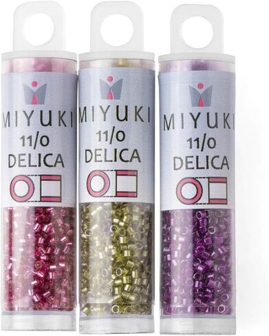 Miyuki Delica Seed Beads Bundle: Size 11/0, Berry Patch Palette Collection DB281, DB908, DB1341 in Kuwait
