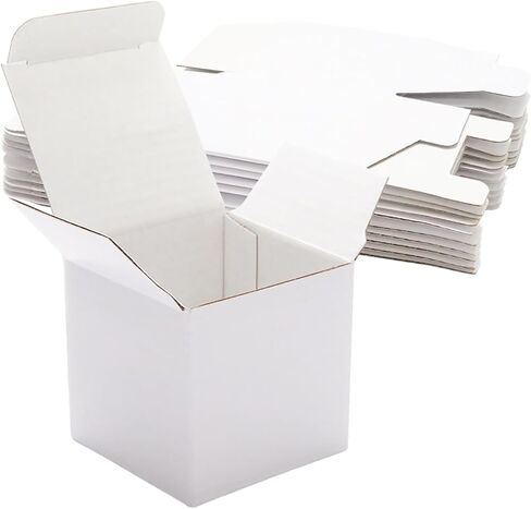 10 Pack 4x4x4in Corrugated Shipping Boxes, Small White Cardboard Mailer Boxes Heavy-Duty Triple-Wall Carton for Shipping/Packing/Mailing/Small Business, 100x100x100mm in Saudi Arabia