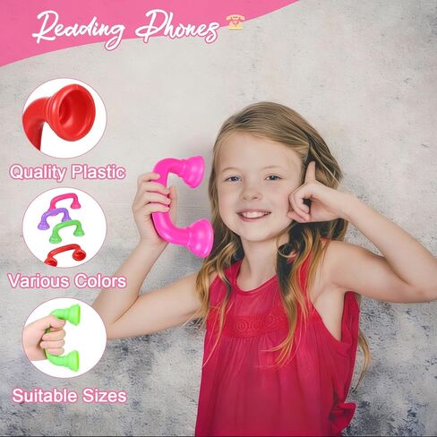 24 Pcs Whisper Phones for Classroom Reading Phone Bulk Tattle Phone Auditory Feedback Speech Therapy Tools for Reading Fluency and Pronunciation Hear Myself Sound Phone for Teachers in Saudi Arabia