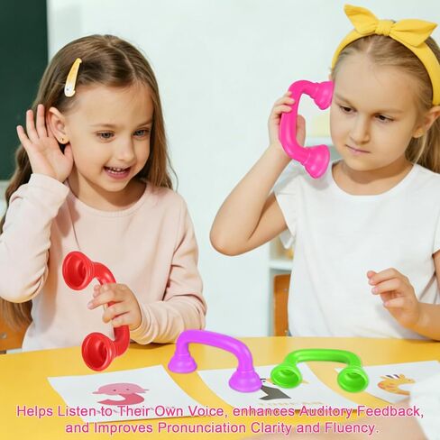 24 Pcs Whisper Phones for Classroom Reading Phone Bulk Tattle Phone Auditory Feedback Speech Therapy Tools for Reading Fluency and Pronunciation Hear Myself Sound Phone for Teachers in Saudi Arabia