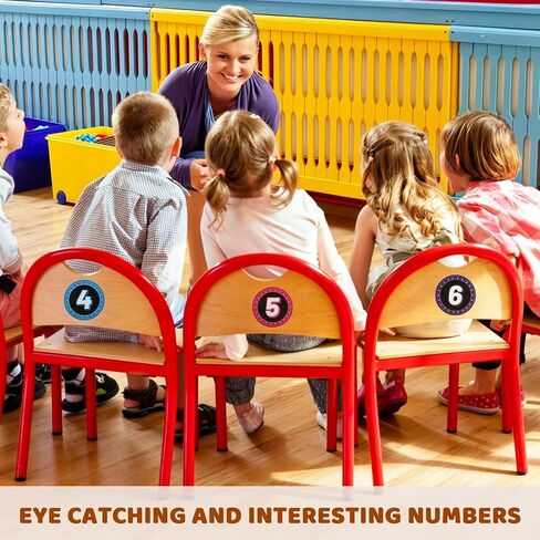 36 Pack Line Up Spots for Classroom Floor, 4 Inch Colorful Number Spot Markers Stickers, Self Adhesive Sit Number Dots Stickers, Class Line Up Spots for Kindergarten Preschool Back to School in Saudi Arabia