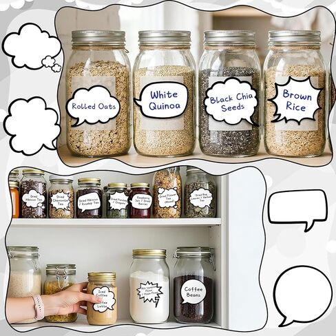 Eaasty 36 Pcs Blank Bubble Sticker Labels Black and White Speech Bubble Dialog Frame Cards for Scrapbooking Journaling Classroom DIY Activities Crafts in Kuwait