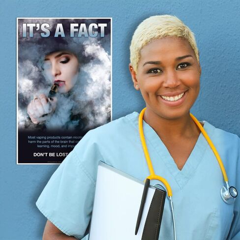 ToucanEd Quit Vaping Posters Set of Three―quit vaping – e-cigarette risks – vaping hazards – school nurse office decorations, classrooms, clinics, anti-vaping campaigns in Saudi Arabia