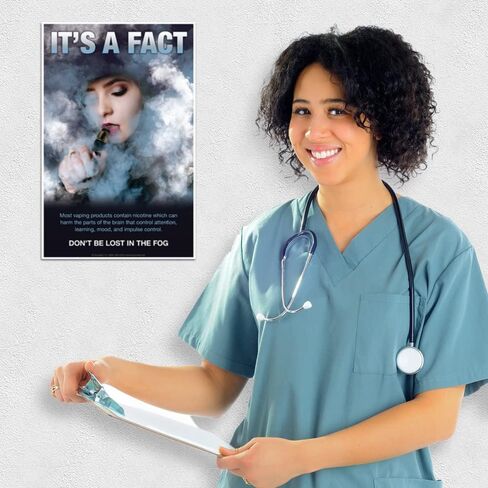 ToucanEd Quit Vaping Posters Set of Three―quit vaping – e-cigarette risks – vaping hazards – school nurse office decorations, classrooms, clinics, anti-vaping campaigns in Saudi Arabia