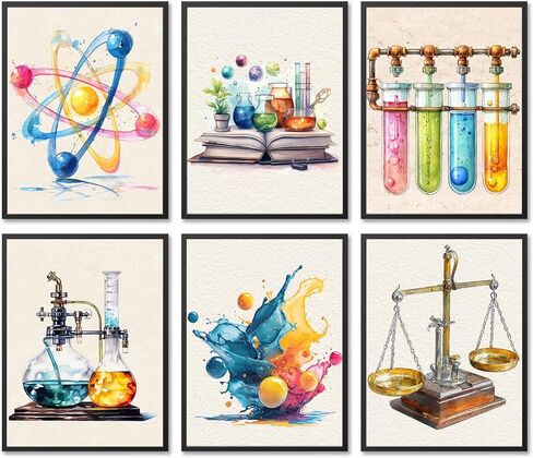 Science Posters for Classroom Decor,Boho Fun Science Posters for Classroom Teacher Must Have,Biology Chemistry Wall Art Prints for Elementary Middle School Kids Room Office Bulletin Board Decor Supplies in Saudi Arabia