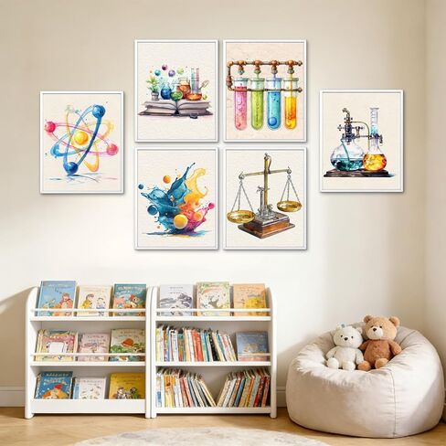 Science Posters for Classroom Decor,Boho Fun Science Posters for Classroom Teacher Must Have,Biology Chemistry Wall Art Prints for Elementary Middle School Kids Room Office Bulletin Board Decor Supplies in Saudi Arabia