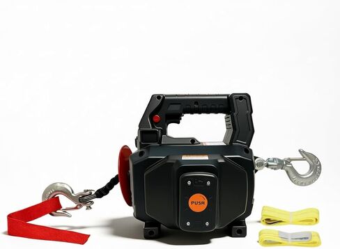1000LB Battery-Powered Winch with 40FT Synthetic Rope, Compatible with Milwaukee 18V Batteries (4.0Ah+), Portable Wireless Remote Control Winch for Lifting & Pulling(Without Battery) in Saudi Arabia
