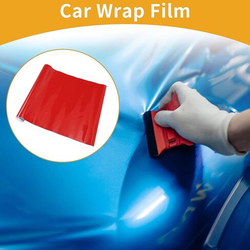 1 Pc Universal Car Wrap Film Car Vinyl Wrap Cover Protective PVC Bright Red 1 ft x 59.84 Inch in Kuwait