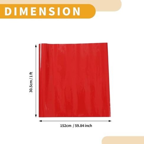 1 Pc Universal Car Wrap Film Car Vinyl Wrap Cover Protective PVC Bright Red 1 ft x 59.84 Inch in Kuwait
