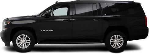 SlickMod كروم حذف تراكب الفينيل المعتم لسيارة 2015-2020 Chevy Suburban Window Trim (أسود غير لامع) in Kuwait