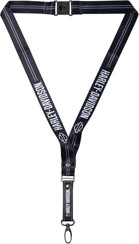 Plasticolor 004627R01 Harley-Davidson Bar & Shield Text Logo Lanyard, Black & White in Saudi Arabia