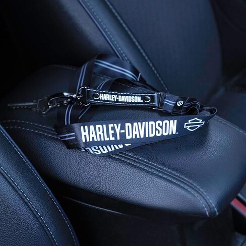 Plasticolor 004627R01 Harley-Davidson Bar & Shield Text Logo Lanyard, Black & White in Saudi Arabia