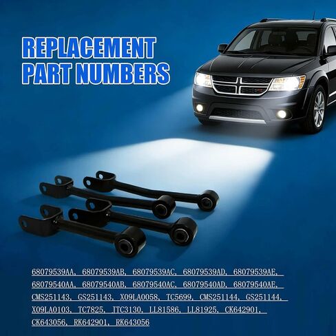 4PCS Rear Control Arm Kit Non-Adjustable Lateral Arm for 2011-2014 Chry.sler 200, 2011-2014 Dodge Avenger, 2011-2020 Dodge Journey, Replaces 68079539AA 68079540AA in Saudi Arabia