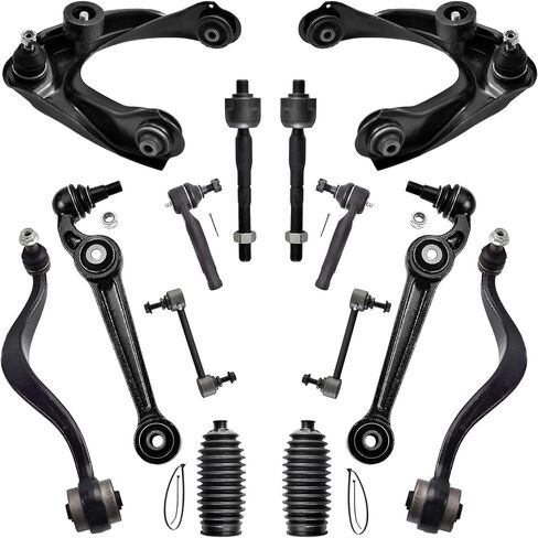 14pcs Suspension Kit for Ford Fusion 2010 2011 2012 2.5L 3.0L Lincoln MKZ Mercury Milan, 6 Front Upper and Lower Control Arms Sway Bar Links Inner and Outer Tie Rod Ends with Boots in Kuwait