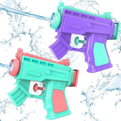Water Gun for Kids, 2 Pack Squirt Gun for Girls Toddlers Pool Toys, Small Water Guns Blaster Soaker Ages 3-12 for Summer Outdoor Beach Party Game in Kuwait