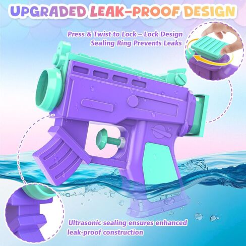 Water Gun for Kids, 2 Pack Squirt Gun for Girls Toddlers Pool Toys, Small Water Guns Blaster Soaker Ages 3-12 for Summer Outdoor Beach Party Game in Kuwait