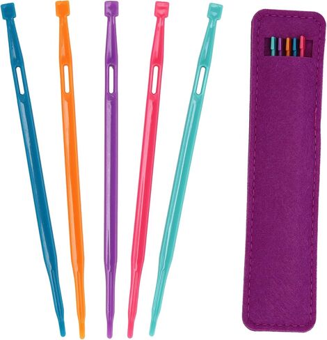 5Pcs Sewing Tool,Purple Multifunctional Quilting Supplies with Felt Storage Bag for Wear Elastic Bands, Waistband, Rope, Rubber in Saudi Arabia