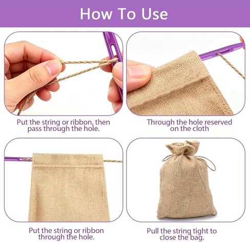 5Pcs Sewing Tool,Purple Multifunctional Quilting Supplies with Felt Storage Bag for Wear Elastic Bands, Waistband, Rope, Rubber in Saudi Arabia
