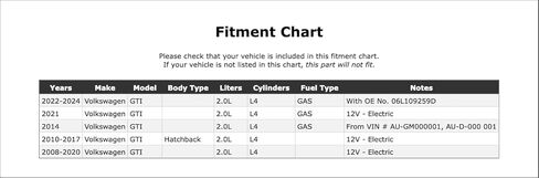 محرك توقيت الصمام المتغير (VVT) الضابط المغناطيس متوافق مع فولكس واجن GTI 2.0L L4 GAS Hatchback 2024 2023 2022 2021 2020 2019 2018 2017 2016 2015 2014 2013 2012 2011 2010 2009 2008 ف-5581464 in Kuwait