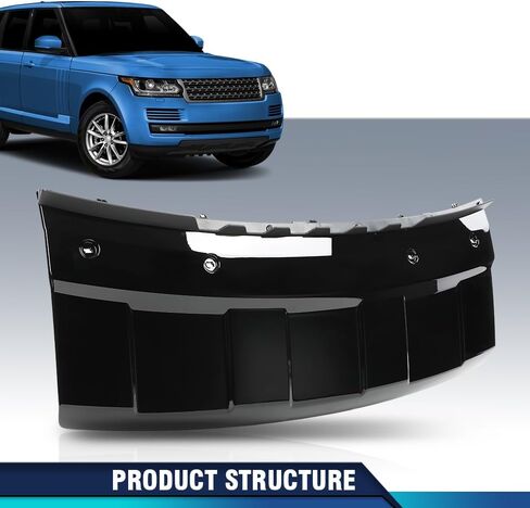غطاء حماية لوح التزلج للمصد الأمامي PIT66 متوافق مع Land Rover Range Rover 2013-2017 LR052707 أسود لامع in Kuwait