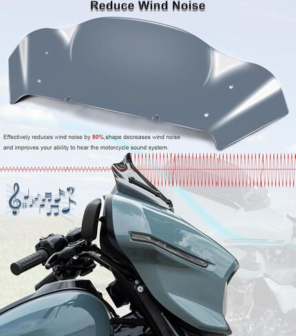 8" Wave Windshield Windscreen Compatible with Harley Davidson CVO Street Glide FLHXSE 2023-later, Street Glide FLHX 2024-later, FLXHU 2025-later (Tint) in Saudi Arabia