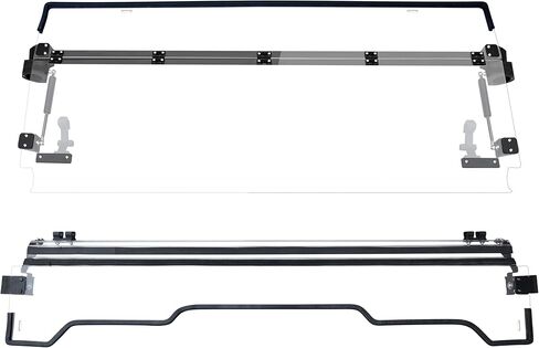 SAUTVS Flip Up الزجاج الأمامي لسيارة Honda Pioneer 1000-3 1000-5 2016-2025، Pioneer 1000-6 2023-2026، ملحقات الزجاج الأمامي الشفاف المطلي بالبوليستر 1/5 بوصة، يمكن إغلاقها أو تهويتها أو فتحها بالكامل in Kuwait