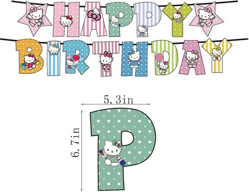 kitty Birthday party decorations,147pcs Cat Party Supplies.Include Birthday Banner, Backdrop, Hanging Swirls, Balloons, Cupcake Toppers, Tablecloth. in Kuwait