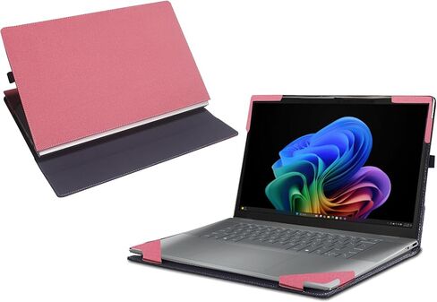 Laptop Case for HP OmniBook X Laptop 14-fe0097nr/14-fe0087nr/14-fe0057nr/14-fe0058nr 14"[not Compatible with Any Other Model] ，PU Leather Inside Pocket Cover (Pink) in Kuwait