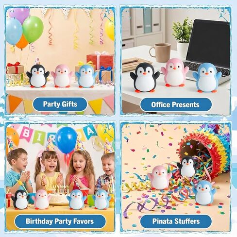Cute Penguin Squishy Toys,Squeeze Toys 3Pcs- Ultra-Soft Squishy Stress Relief Toys Ultra-Soft Squishy Stress Relief Toys, Soft Silicone Squeeze Gifts for Teens, and Adults in Saudi Arabia