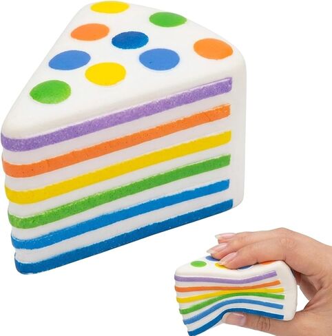 Rainbow Cake Squishy, Birthday CakeSquishy, Big Cake Squishys, Giant Cake Squishies, Slow Rising Squishy, Squishies Cake, Mood Relief Tool, Party Favor in Saudi Arabia