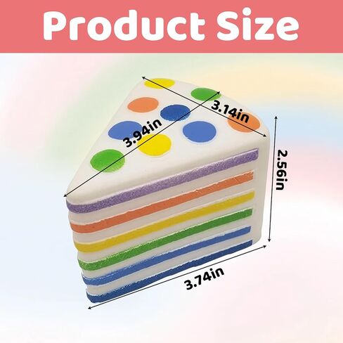 Rainbow Cake Squishy, Birthday CakeSquishy, Big Cake Squishys, Giant Cake Squishies, Slow Rising Squishy, Squishies Cake, Mood Relief Tool, Party Favor in Saudi Arabia