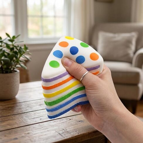 Rainbow Cake Squishy, Birthday CakeSquishy, Big Cake Squishys, Giant Cake Squishies, Slow Rising Squishy, Squishies Cake, Mood Relief Tool, Party Favor in Saudi Arabia