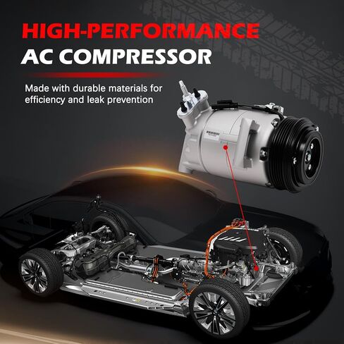 AC Compressor w/Clutch for 2015-2021 Chevy Colorado 2.5L, 2018-2021 Equinox 1.5L, 2018-2021 Terrain 1.5L, for 2015-2021 Canyon 2.5L, Air Condition Compressor for 178324 in Kuwait