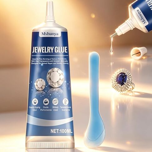 3.4 Oz Jewelry Glue for Metal and Stone, Bead Glue, Jewlery Glue with Precise Pointed Tip, Quick-Drying and Transparent, Suitable for Gluing Jewelry and Crafts, Clear, Fine Tip in Saudi Arabia